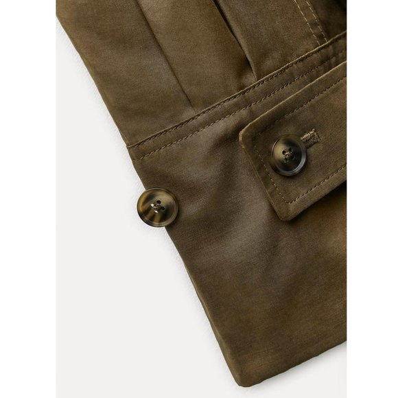 Zara Olive Trench Coat - Picture 6 of 6